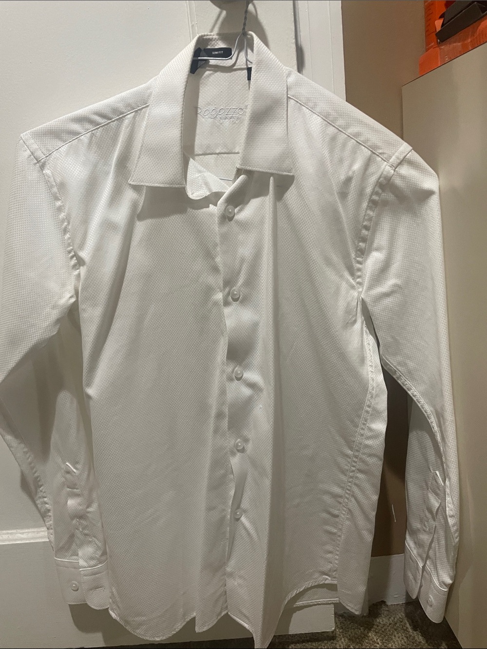 Boys white button down dress shirt